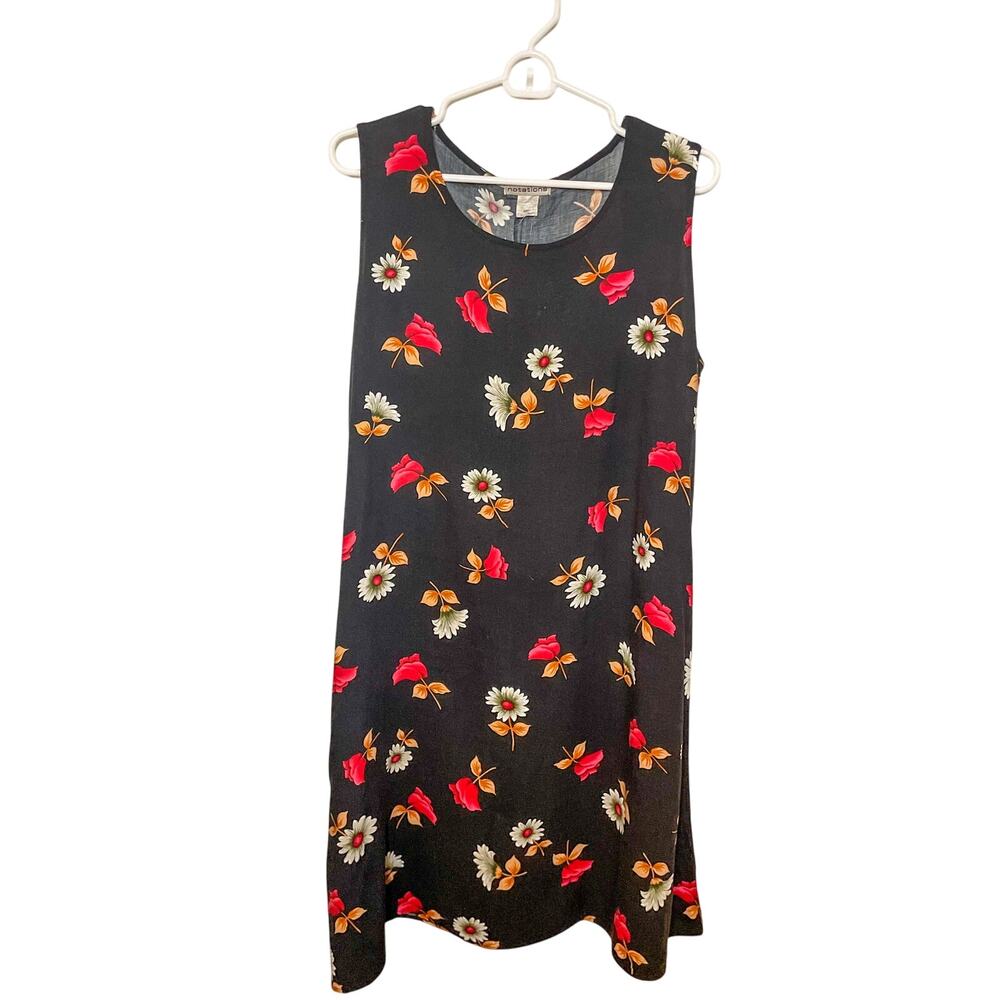 Vintage 90s Y2K Women's Size L Notations Brand Floral Sundress